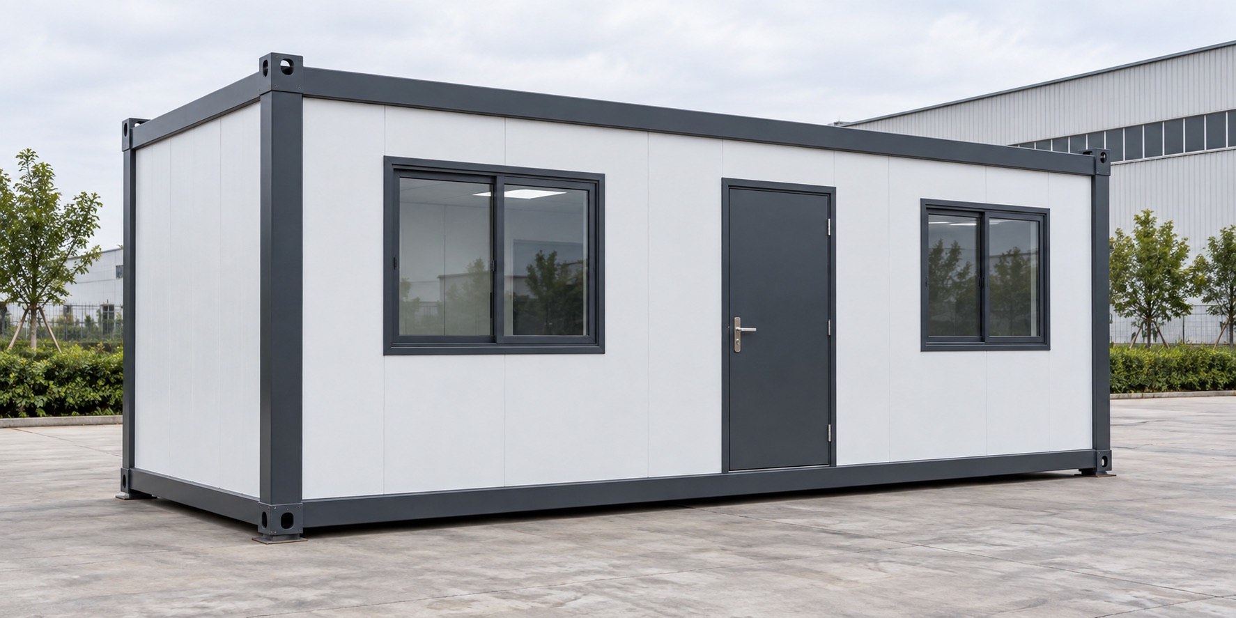 Flat-pack modular building visual reference